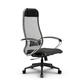 Кресло руководителя МЕТТА Комплект 3 основание 17832 Сетка/Ткань-сетка Темно-серый 520х200х900