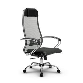 Кресло руководителя МЕТТА Комплект 3 основание 17833 Сетка/Ткань-сетка Темно-серый 520х200х900