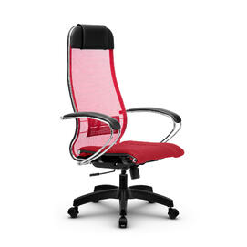 Кресло руководителя МЕТТА Комплект 3 основание 17831 Сетка/Ткань-сетка Красный 520х200х900