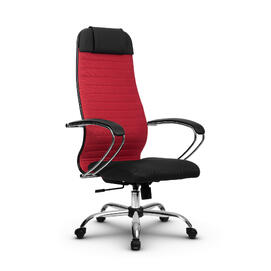 Кресло руководителя МЕТТА Комплект 23 основание 17833 Ткань-сетка Красный/Черный 520х200х900