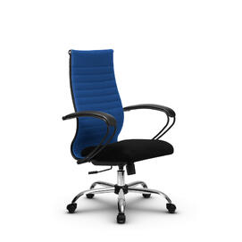 Кресло руководителя МЕТТА Комплект 19 основание 17833 Ткань-сетка Синий/Черный 520х200х900