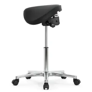Стул-седло FALTO-SALLI-Activ2203-1 Обивка: ЭКО.КОЖА Black / АЛ Крестови