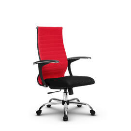 Кресло руководителя МЕТТА Комплект 20 основание 17833 Ткань-сетка Красный/Черный 520х200х900