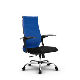 Кресло руководителя МЕТТА Комплект 20 основание 17833 Ткань-сетка Синий/Черный 520х200х900