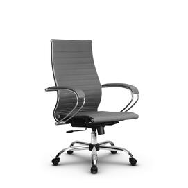 Кресло руководителя МЕТТА Комплект 10 основание 17833 Кожа перфорированная NewLeather Серый 520х200х900