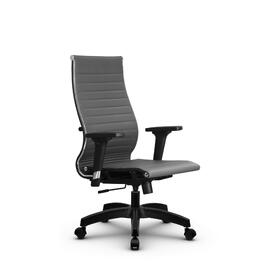 Кресло руководителя МЕТТА Комплект 10/2D основание 17831 Кожа перфорированная NewLeather Серый 520х200х900