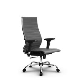 Кресло руководителя МЕТТА Комплект 10/2D основание 17833 Кожа перфорированная NewLeather Серый 520х200х900