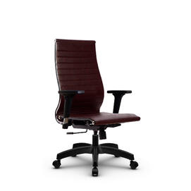 Кресло руководителя МЕТТА Комплект 10/2D основание 17831 Кожа перфорированная NewLeather Темно-бордовый 520х200х900