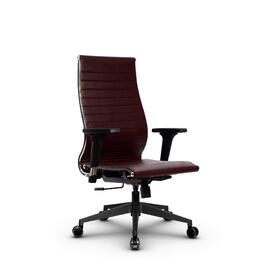 Кресло руководителя МЕТТА Комплект 10/2D основание 17832 Кожа перфорированная NewLeather Темно-бордовый 520х200х900