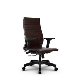 Кресло руководителя МЕТТА Комплект 10/2D основание 17831 Кожа перфорированная NewLeather Темно-коричневый 520х200х900