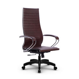 Кресло руководителя МЕТТА Комплект 8.1 основание 17831 Экокожа перфорированная Темно-коричневый 520х200х900