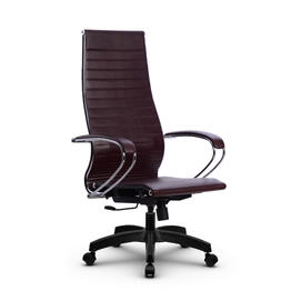 Кресло руководителя МЕТТА Комплект 8 основание 17831 Кожа перфорированная NewLeather Темно-бордовый 520х200х900