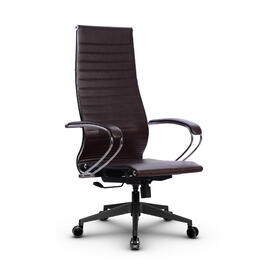 Кресло руководителя МЕТТА Комплект 8 основание 17832 Кожа перфорированная NewLeather Темно-коричневый 520х200х900