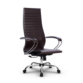 Кресло руководителя МЕТТА Комплект 8 основание 17833 Кожа перфорированная NewLeather Темно-коричневый 520х200х900