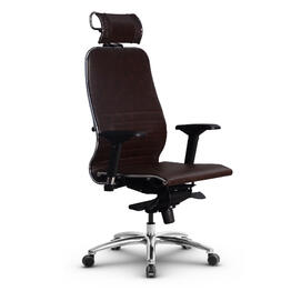 Кресло руководителя Samurai K-3.04 Кожа перфорированная NewLeather Темно-коричневый 680х260х910