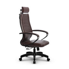 Кресло руководителя МЕТТА Комплект 32 основание 17831 Кожа перфорированная NewLeather Темно-коричневый 520х200х900