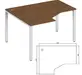 Офисная мебель Trend metal Стол эргономичный левый TDM32215434 Орех экко/Белый 1400х1200х750