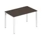 Офисная мебель Trend metal Стол письменный на металлоопорах TDM32230014 Тёмный дуб/Белый 1200х600х750