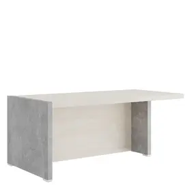 Кабинет руководителя Solid B Стол письменный с асимметричными опорами SOB39110523 Дуб шамони светлый/Бетон светлый 1800х880х750