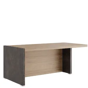 Кабинет руководителя Solid B Стол письменный с асимметричными опорами SOB39110554 Вяз/Бетон темный 1800х880х750