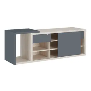 Кабинет руководителя Zion Креденция тип 1, правая ZIO28541113 Орех селект/Белый 189x57x69