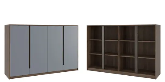 Кабинет руководителя Artwood Шкаф средний ATW37942014 Орех дижон 1762x450x1142