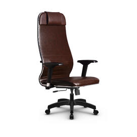 Кресло руководителя МЕТТА L 1m 38K2/4D основание 17831 Кожа перфорированная NewLeather Темно-коричневый 520х200х900