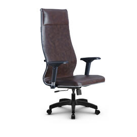 Кресло руководителя МЕТТА L 1m 42/4D основание 17831 Кожа перфорированная NewLeather Темно-коричневый 520х200х900