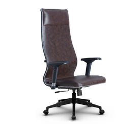 Кресло руководителя МЕТТА L 1m 42/4D основание 17832 Кожа перфорированная NewLeather Темно-коричневый 520х200х900