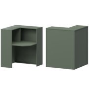 Ресепшн Арго Стойка угловая левая А-555 Тайга 900x900x1220