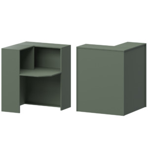 Ресепшн Арго Стойка угловая левая А-555 Тайга 900x900x1220