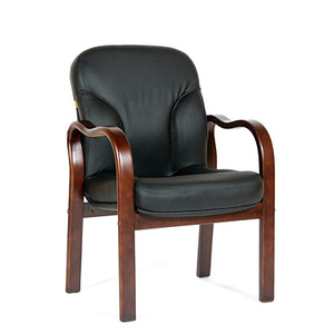 Конференц-кресло Chairman 658 Натуральная кожа Черный