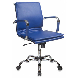 Кресло руководителя Бюрократ CH-993 Low Искус. кожа синяя