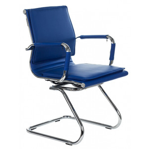 Конференц-кресло Бюрократ CH-993 Low-V CH-993-LOW-V/BLUE Искус. кожа синяя