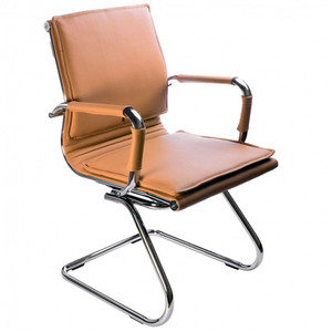 Конференц-кресло Бюрократ CH-993 Low-V CH-993-LOW-V/CAMEL Искус. кожа светло-коричневая