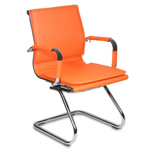 Конференц-кресло Бюрократ CH-993 Low-V CH-993-LOW-V/ORANGE Искус. кожа оранжевая