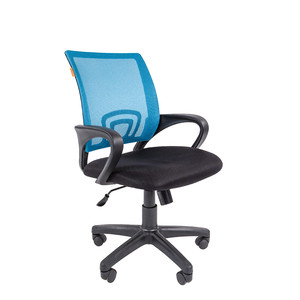 Кресло офисное Chairman 696 Ткань TW/Сетка Черный/голубой