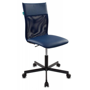 Офисное кресло Бюрократ CH-1399 Сиденье  кож.зам Пегас синий/спинка сетка TW-05N темно-синяя