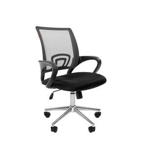 Кресло офисное Chairman 696 хром Ткань TW/Сетка Черный/серый