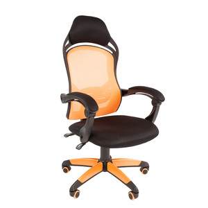 Кресло игровое (геймерское) Chairman Game 12 Ткань TW/Сетка Черный/оранжевый