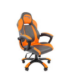 Кресло игровое (геймерское) Chairman Game 20 Экокожа Серый/оранжевый