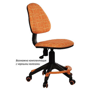 Кресло детское Бюрократ KD-4-F Ткань оранжевая жираф GIRAFFE