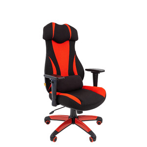 Кресло игровое (геймерское) Chairman Game 14 Ткань Черный/красный