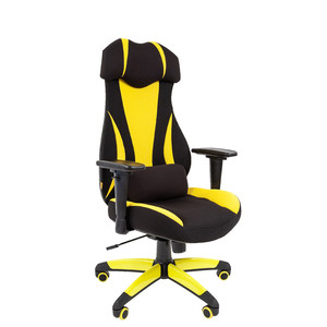Кресло игровое (геймерское) Chairman Game 14 Ткань Черный/желтый