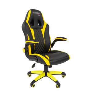 Кресло игровое (геймерское) Chairman Game 15 Экокожа Черный/желтый