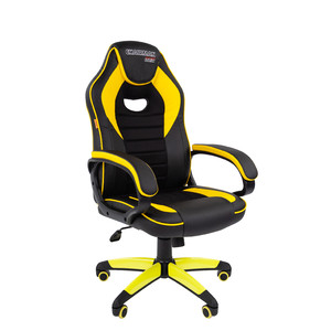 Кресло игровое (геймерское) Chairman Game 16 Экокожа Черный/желтый