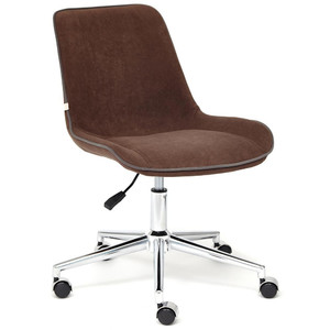 Офисное кресло STYLE Флок коричневый 6