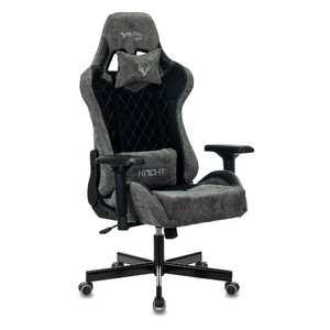 Кресло игровое Бюрократ Viking 7 KNIGHT Ткань серая/ткань черная/экокожа черная