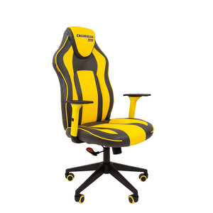 Кресло игровое (геймерское) Chairman Game 23 Экокожа Серый/желтый