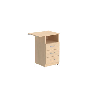 Офисная мебель Simple Тумба приставна правая SC-3D.2(R) Легно светлый 600х450х760